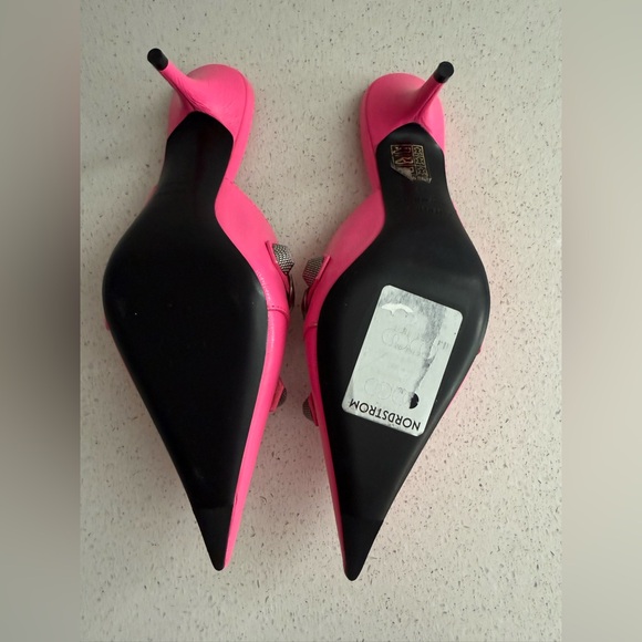 Balenciaga Cagole Leather Kitten Heels Fuchsia Pink Size EU 35 US 5 - Picture 10 of 11